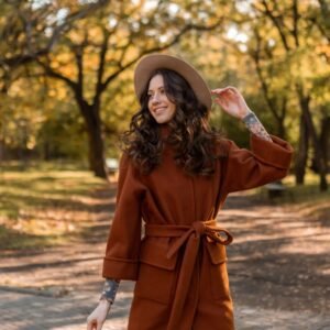 Sobretudo Terracota com Cinto